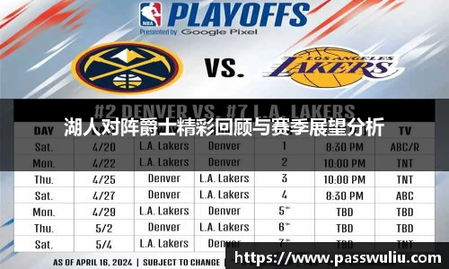 湖人对阵爵士精彩回顾与赛季展望分析